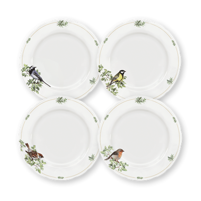NORDIC BIRDS Talerz obiadowy, 26 cm, 4 szt, nr 3-6