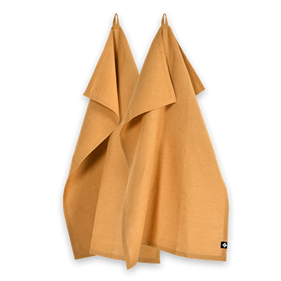 Breath of Nature Ręcznik Musztardowy, 2szt, 50x70 cm