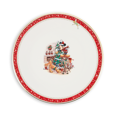 Disney Christmas Jubilee Talerz sałatkowy nr 1 Mickey i Pluto, 21 cm