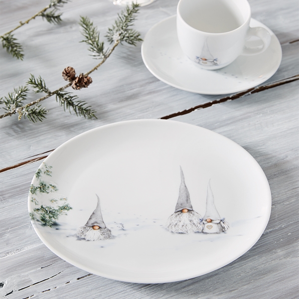 Åsa’s Christmas White Talerz deserowy, 22 cm